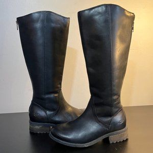 UGG Black Leather Boots 7